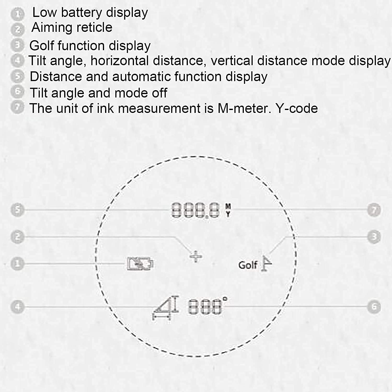 Multifunctional Rangefinder,High-Precision ranging Telescope Anti-Shake high-Definition,6X Magnification,800 Yards High-Precision Flag Lock,for Golfing Hunting