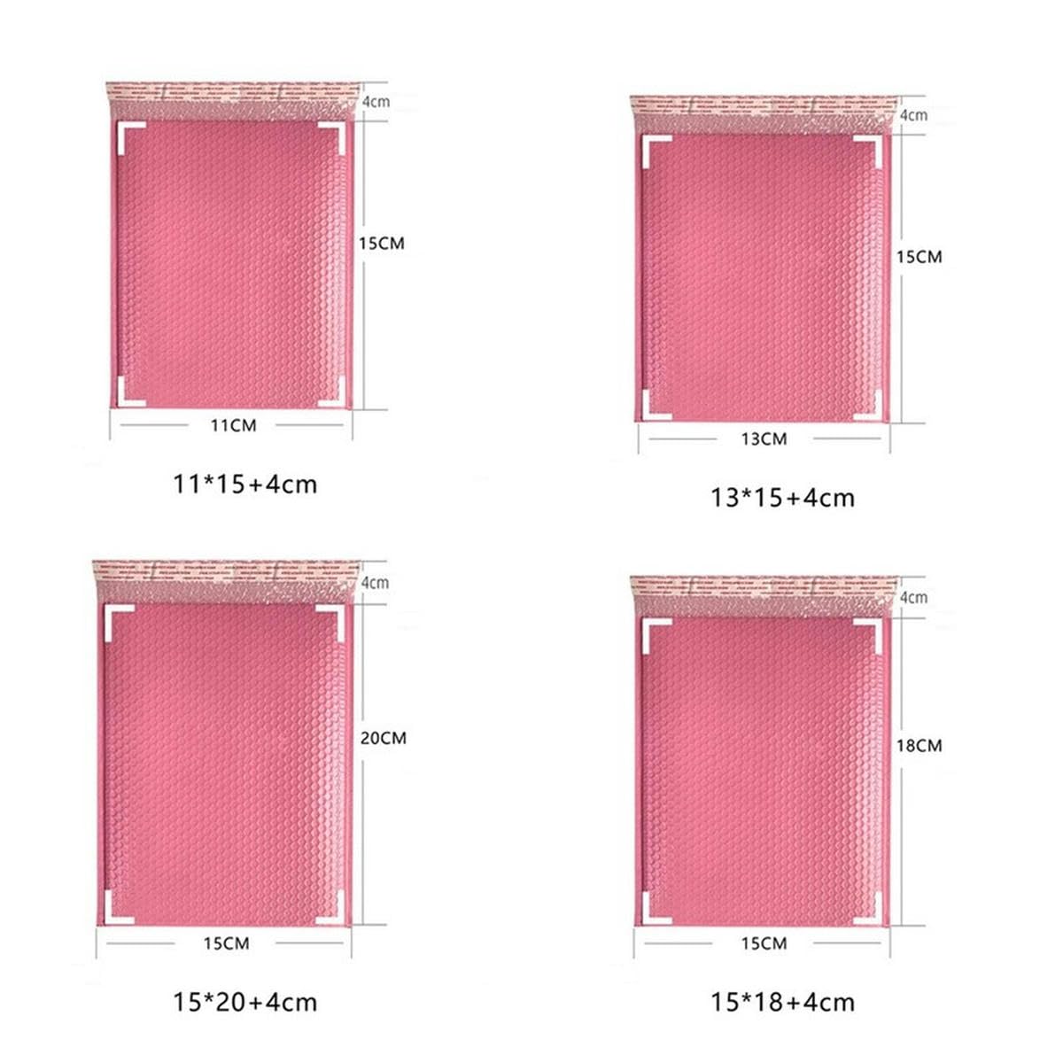 50/25 Stück Luftpolstertaschen, rosa Versandtaschen, selbstklebende, gepolsterte Umschläge, Geschenktüten, schwarz/blaue Verpackung für kleine Unternehmen, 23 x 30 cm, 50 Stück