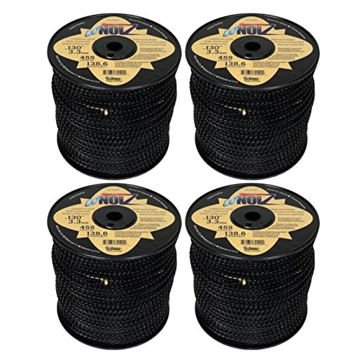 LoNoiz Desert Extrusion LN130MSP .130" 455 Feet Commercial Trimmer Line - Black (4-Pack)