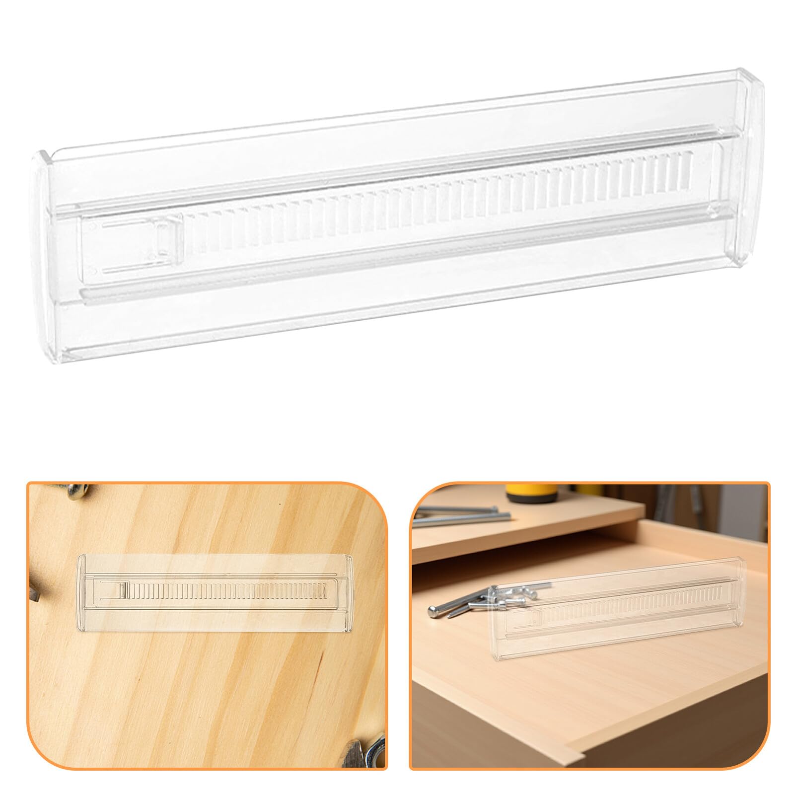 Tofficu Divisori per Cassetti Regolabili in Plastica, Set da 4 Pezzi, Separatori per Armadi e Cucine, Organizzatori e Utensili, per Casa e Ufficio