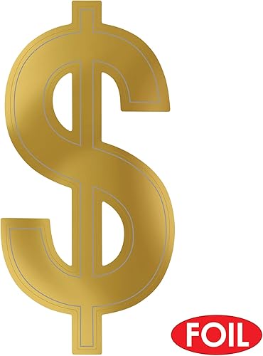 Miniatura 3 de Beistle $ Siluetas Decoraciones de fiesta, 16 pulgadas, doradoblanco