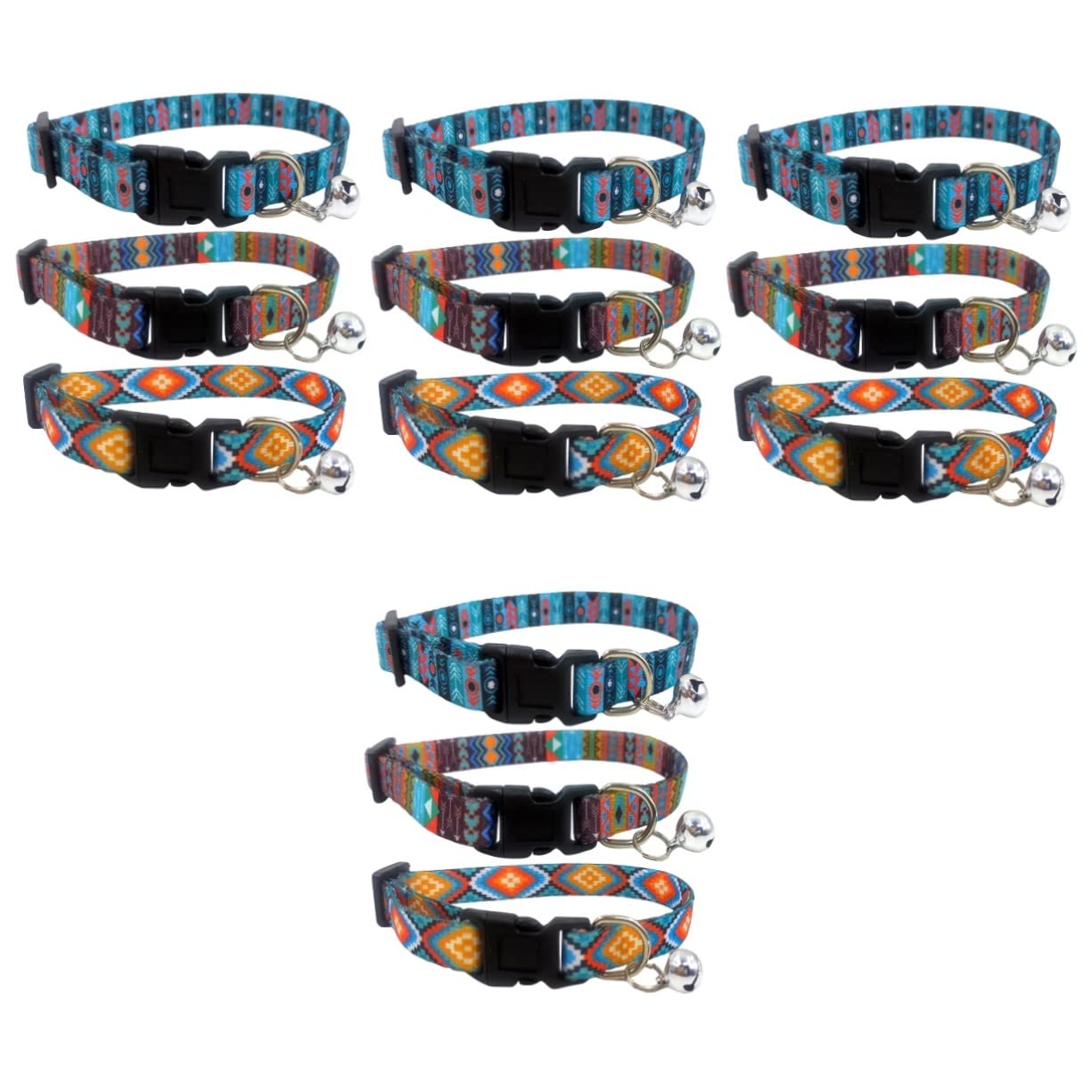INOOMP 12 Pz Collare Decorativo Per Cani Collare Per Cani in Corda Adorabile Da Cucciolo Costume Gatto Campana Del Del Gatto Boho Portatile Poliestere Decorazioni