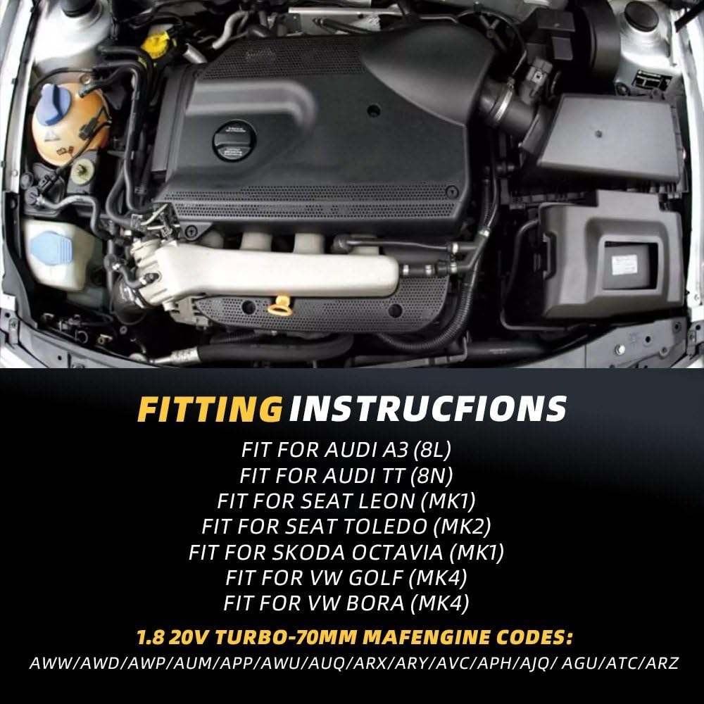 zestaw dolotu powietrza do samochodu Do Golf MK4 do GTI 1.8T zestaw rur dolotu powietrza | Zestaw do wlotu powietrza z filtrem Części modyfikowane do samochodu OFI140-BK Zestaw filtra powietrza z gąbką