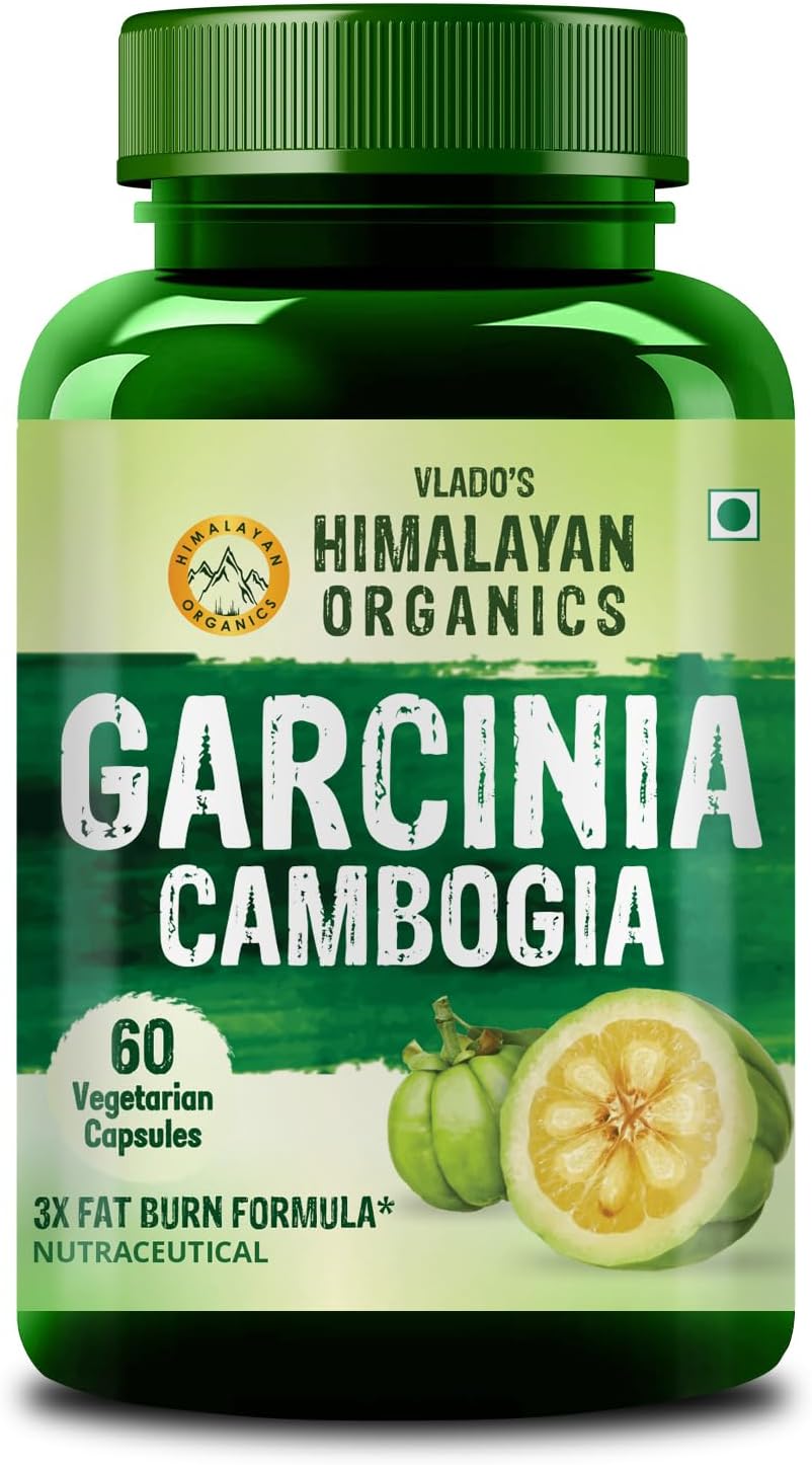 Vlado's Himalayan Organics Garcinia Cambogia Tea Extract 1500Mg Supplement | Weight Loss Management, Fat Burner | Boosts Metabolism & Energy Levels- 60 Veg Capsules