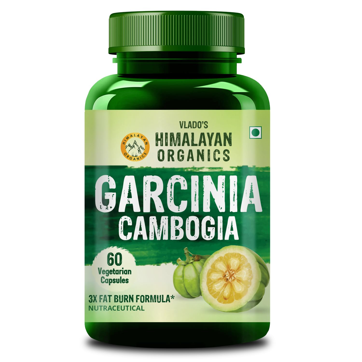 Vlado's Himalayan Organics Garcinia Cambogia Tea Extract 1500Mg Supplement | Weight Loss Management, Fat Burner | Boosts Metabolism & Energy Levels- 60 Veg Capsules