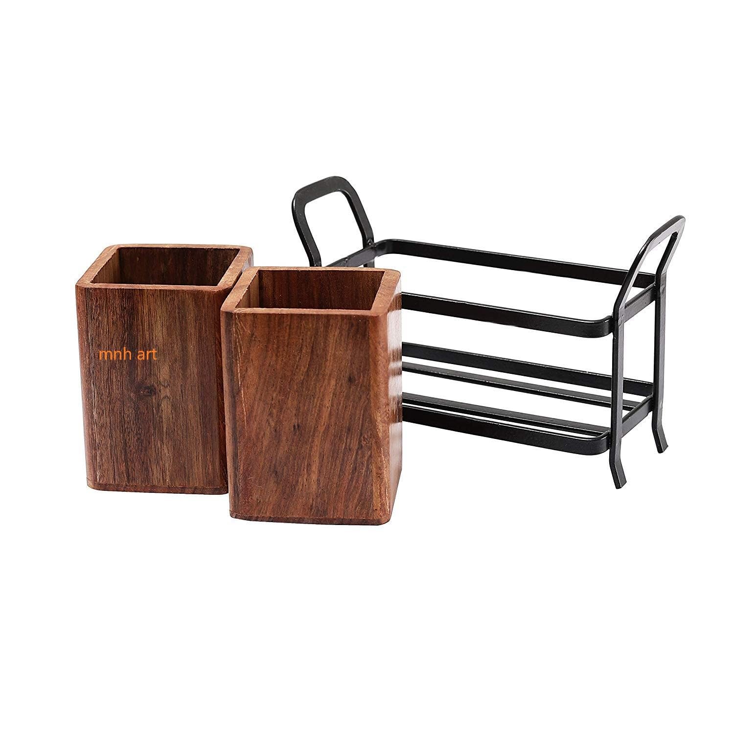 Wooden Spoon Holder - Stylish Cutlery Caddy -4 Wooden Spoon Holder - Stylish Cutlery Caddy -4