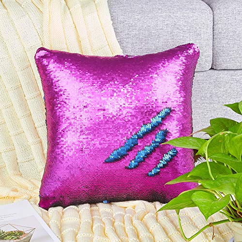 Play Tailor HG-B01802@#JCS Sequin Pillow Cover Cushion Covers 16X16In Flip Sequins Decorative Throw Pillow Case thumb #4
