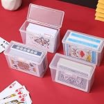 Plastic Playing Card Case Holder,8 Pcs Boxes Poker Storage Box Cards Card Holder Card Case Clear Cases Business Card Plastic Box Empty Poker Transparent Plastic Poker Cards Organizing Box Container
