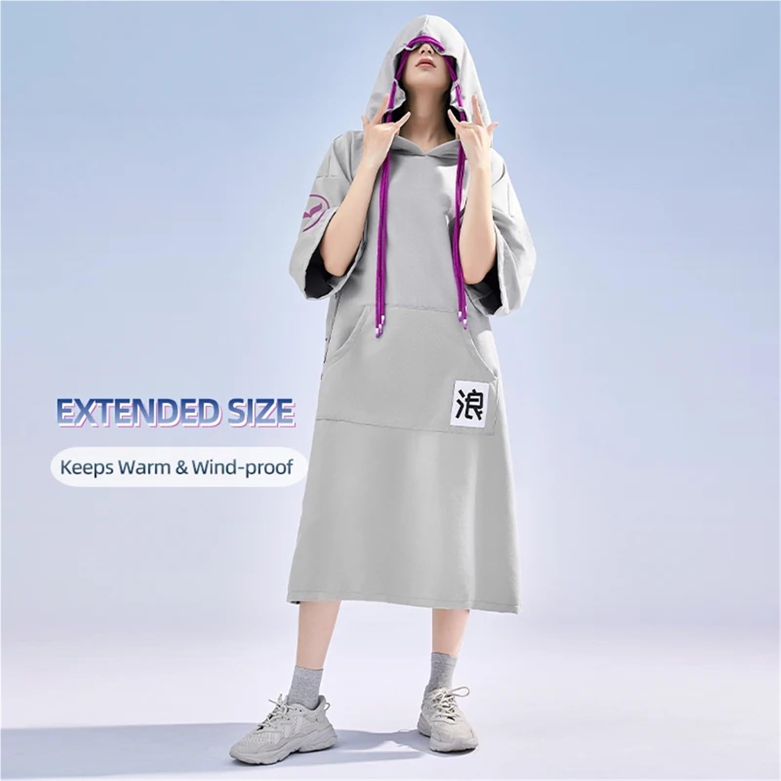 Poncho da surf, coperta ad asciugatura rapida, asciugamano nuoto, felpa con cappuccio, muta, mantello Poncho da Spiaggia