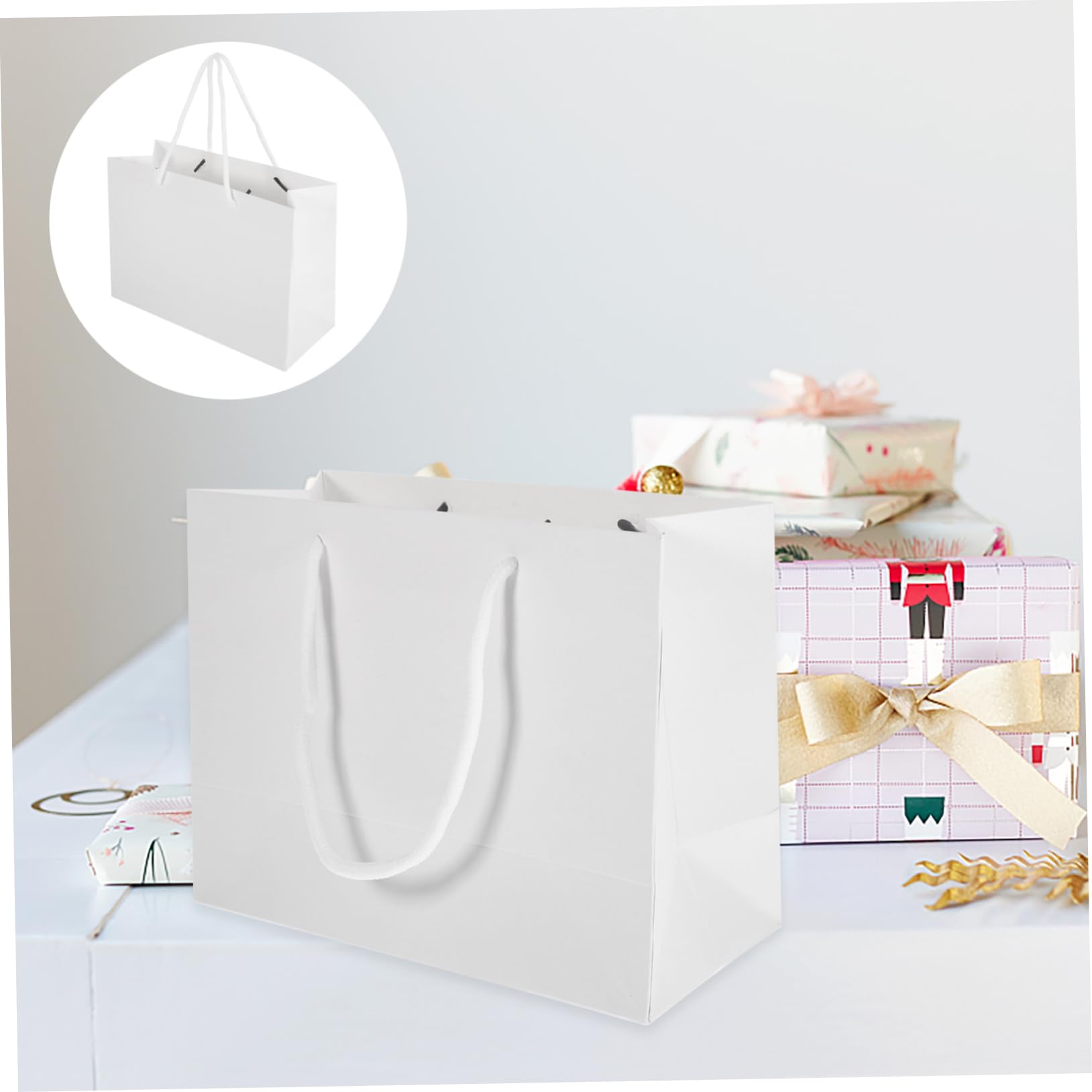 MAGICLULU Bolsas Obsequios 20 de Papel y Algodón Reutilizables de Obsequio y Ligeras para Dulces y Chocolates en Bodas y Eventos