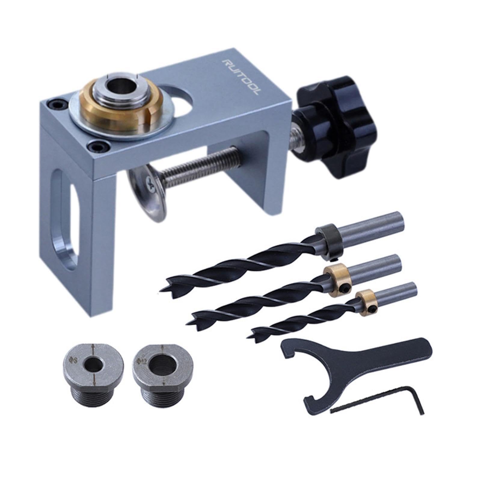 Holzbohrer und Dübelhilfen Set mit robustem, selbstzentrierendem