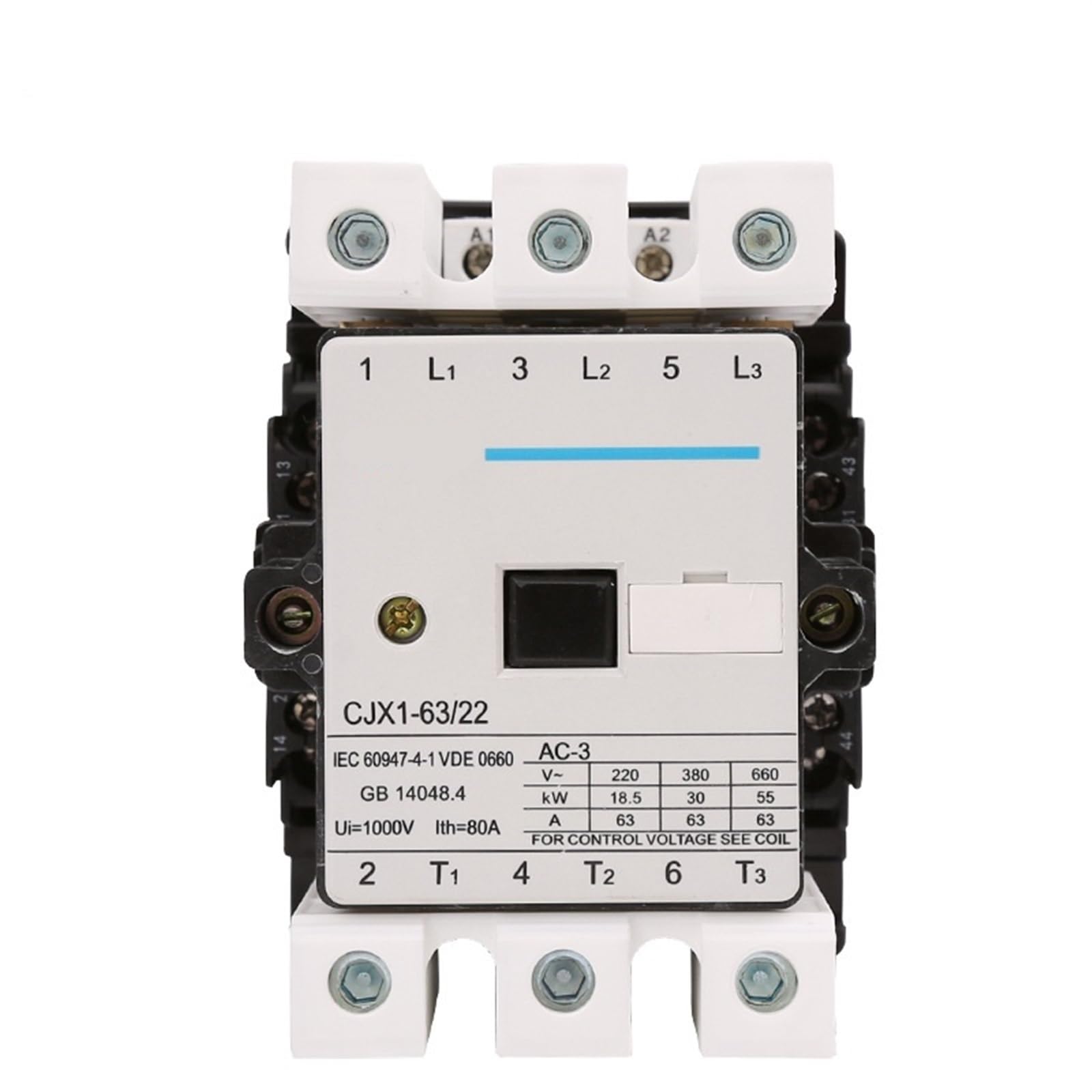 Contactor de CA CJX1-63/22 24V/36V/110V/220V/380V contactor trifásico(24V)