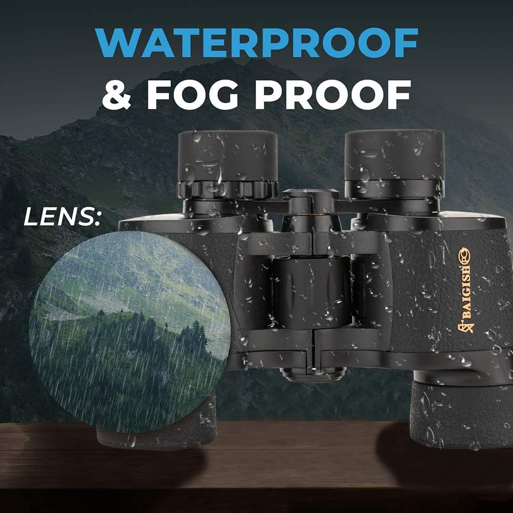 Exclusive Discount 🔥 10X40 HD Binoculars for Adults,Binocular with Low Light Night Vision,Waterproof Fogproof Binoculars for Bird Watching,Travel,Hunting,Wildlife,Concert- Large Eyepiece Binoculars with BAK4 FMC Lens