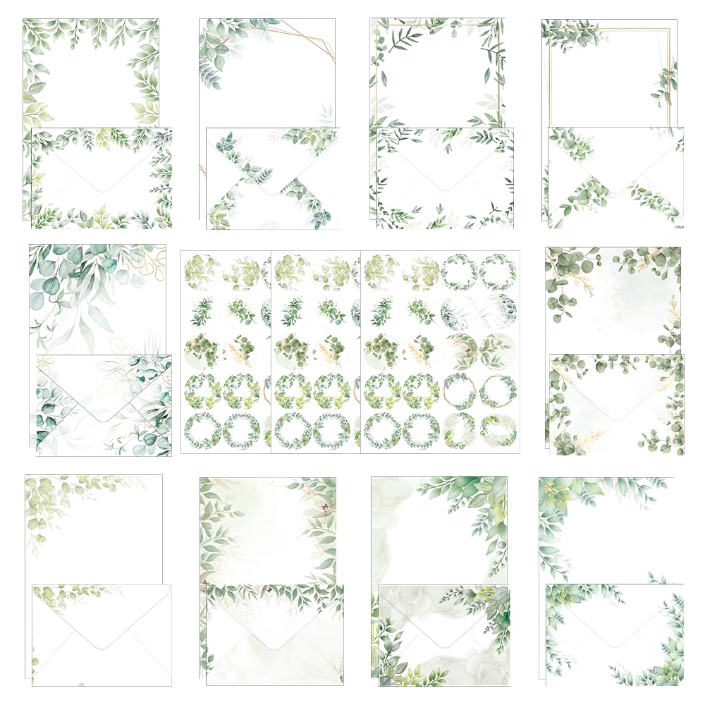 ZSUIQIN 160 Pcs Stationery Paper Set,Writing Paper Set,Envelopes Set,for Celebrations Such as Birthdays, Festivals, Weddings, Anniversaries, and Other Festive Occasions