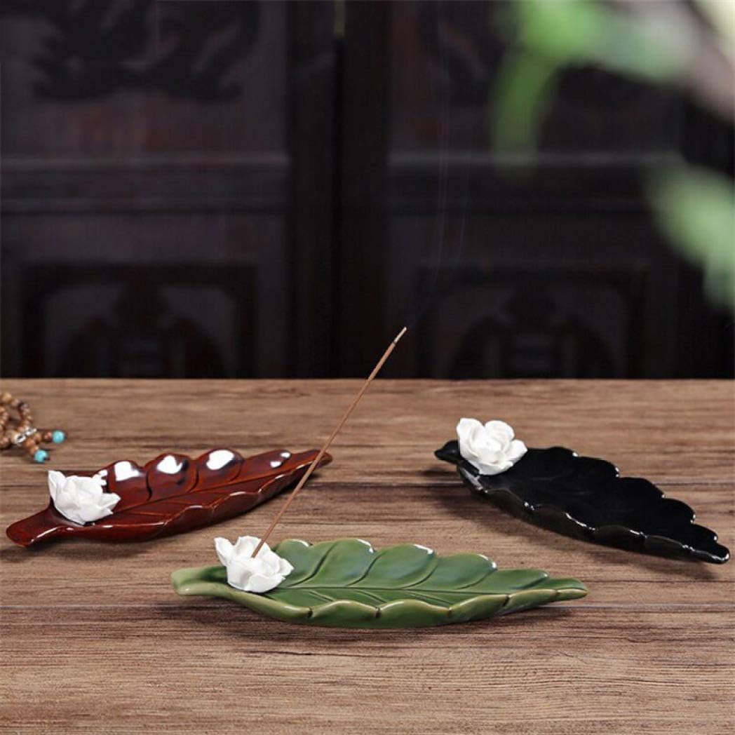 Incense Holder，Holder Coil Burner，Incense Stick Holder,Incense Burner ，Holder Burner，Incense Holder， Incense Holders Creative Joss Sticks Incense Holder therapy Censer for Home Hand-made Lotus Ceramic