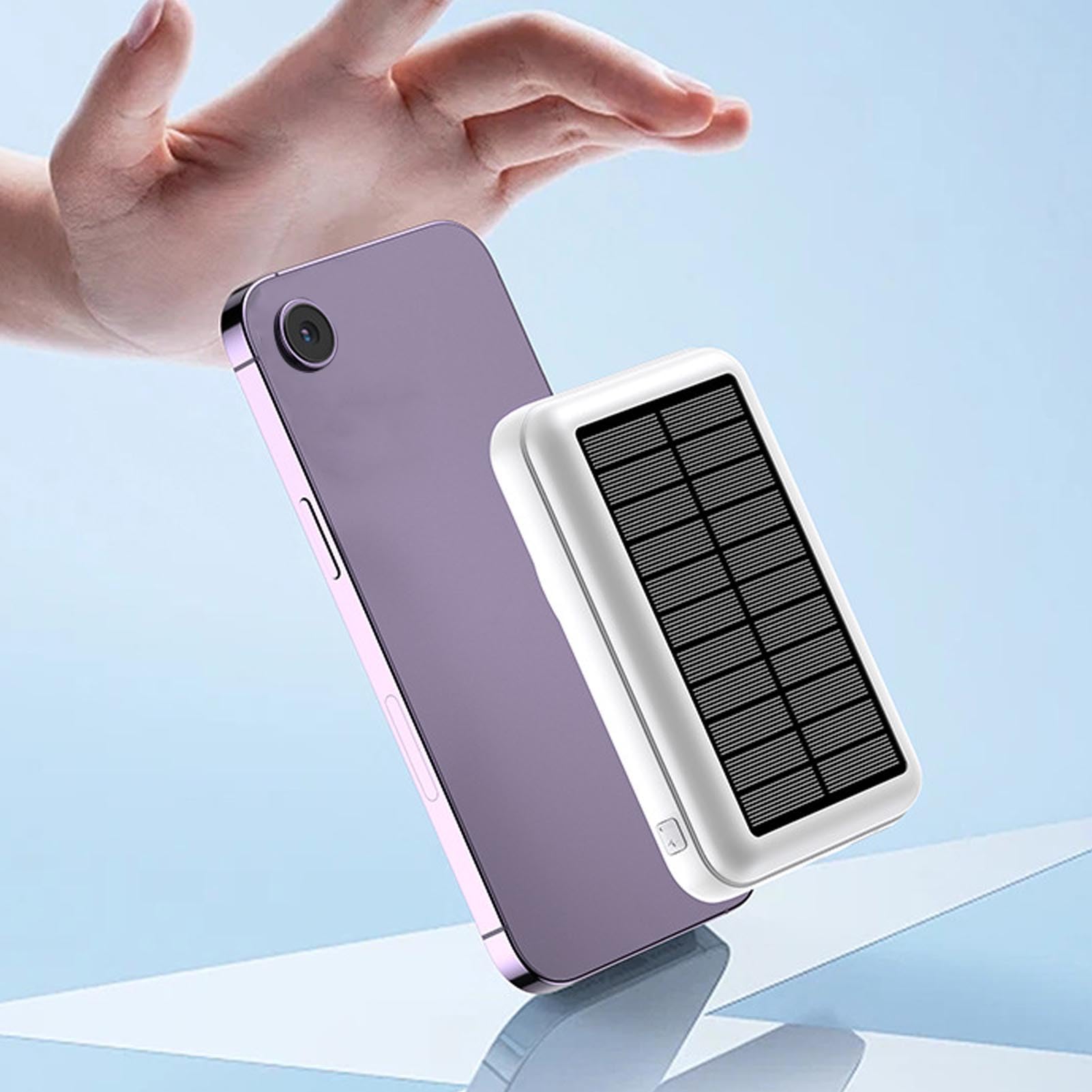 Yinhing Banque d'énergie Solaire 10000mAh avec Charge IP65 Magnétique Portable Rapide 18W PD 10W Lampe de Poche d'urgence pour Camping Voyage en Plein Air
