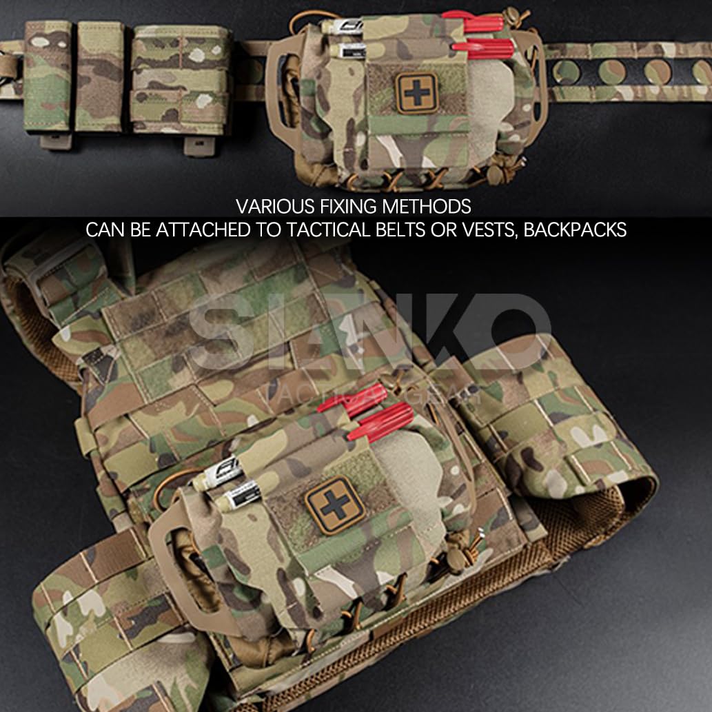 Bolsa táctica EMT IFAK de primeros auxilios de emergencia médica, bolsa Molle, equipo de airsoft para caza, deportes al aire libre, cinturón Molle, accesorio para mochila