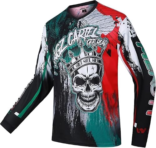 MENUTT Kids Cycling Jersey Downhill Shirts for Girls Boys Clothing Long Sleeve Powersports Bike Child Mexico Bicycle MTB Tops