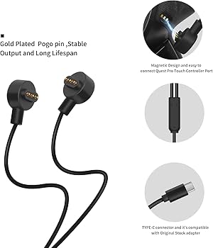 Amazon.co.jp: GQLQR 2イン1 磁気充電ケーブル Meta Quest Touch Pro