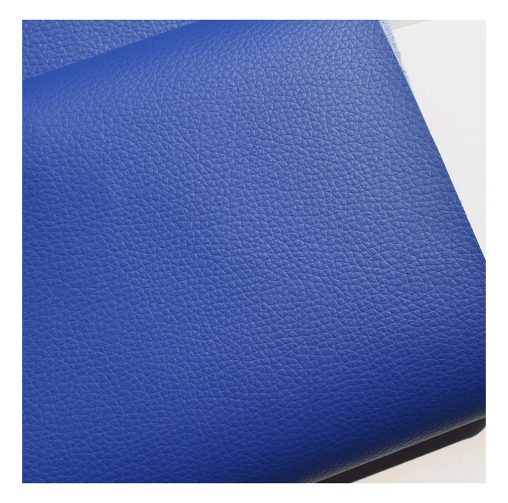 Tissu simili cuir fin haut de gamme bleu saphir pour sellerie et sacs