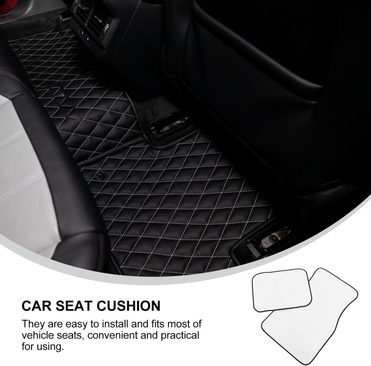 Homoyoyo Car Seat Covers Floor Mats Set DIY Sublimation Rubber Comfortable Waterproof for
