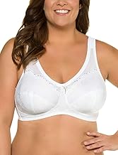 Ulla Popken Ladies’ Relief Bra, Non-Wired, Rhinestone Pendant, C–G Cup Bra