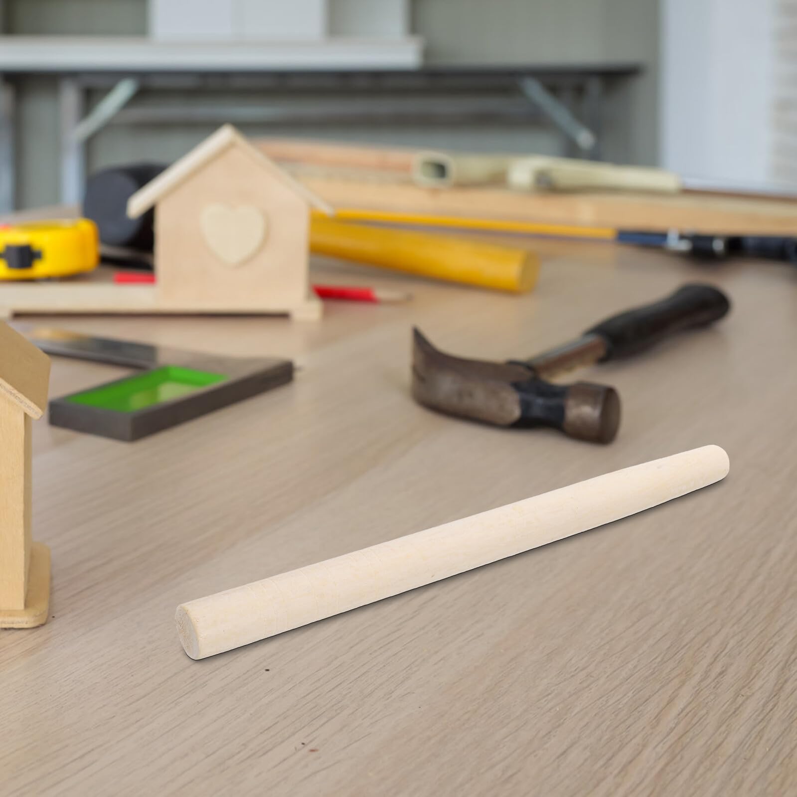 Levemolo 6 Stück Holzgriff für Gartengeräte Holzstiele Ersatzgriff für Beil Schaufel Hacke Vielseitig Einsetzbar Handermüdung