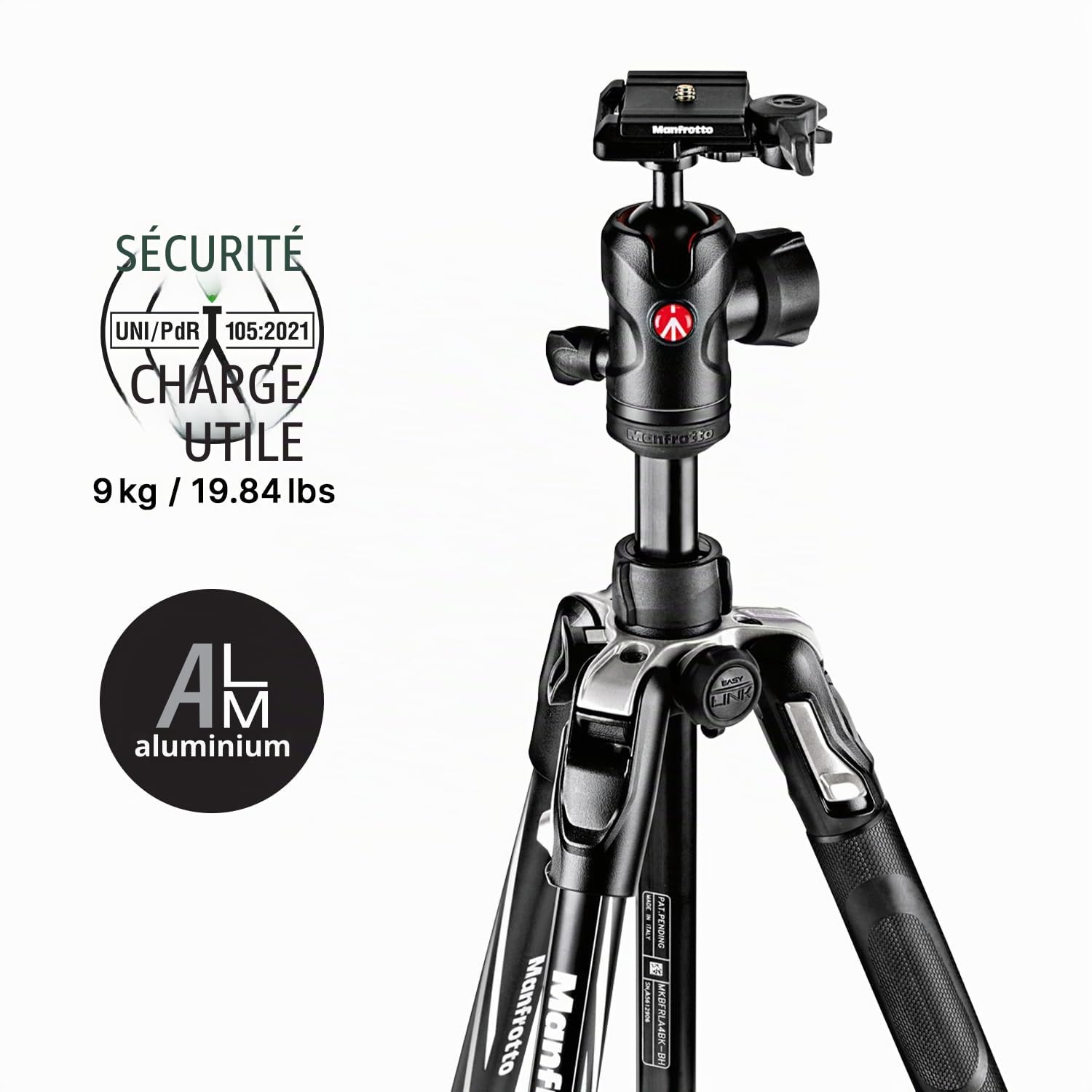 Manfrotto Befree Advanced Camera Tripod with Lever Closure, Portable and Compact Travel Tripod Kit with Ball Head, Aluminium Tripod for DSLR Reflex and Mirrorless Cameras, Camera Accessories