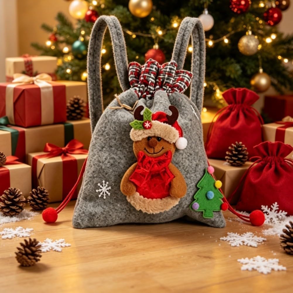 Bolsa de Dulces Navideña Gruesa de para suave Bolsa de Dulces(Snowman)