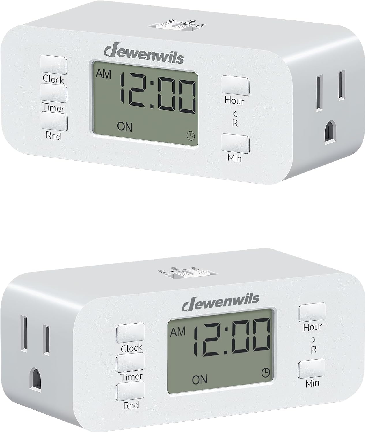 DEWENWILS 24 Hour Programmable Digital Timer Outlet