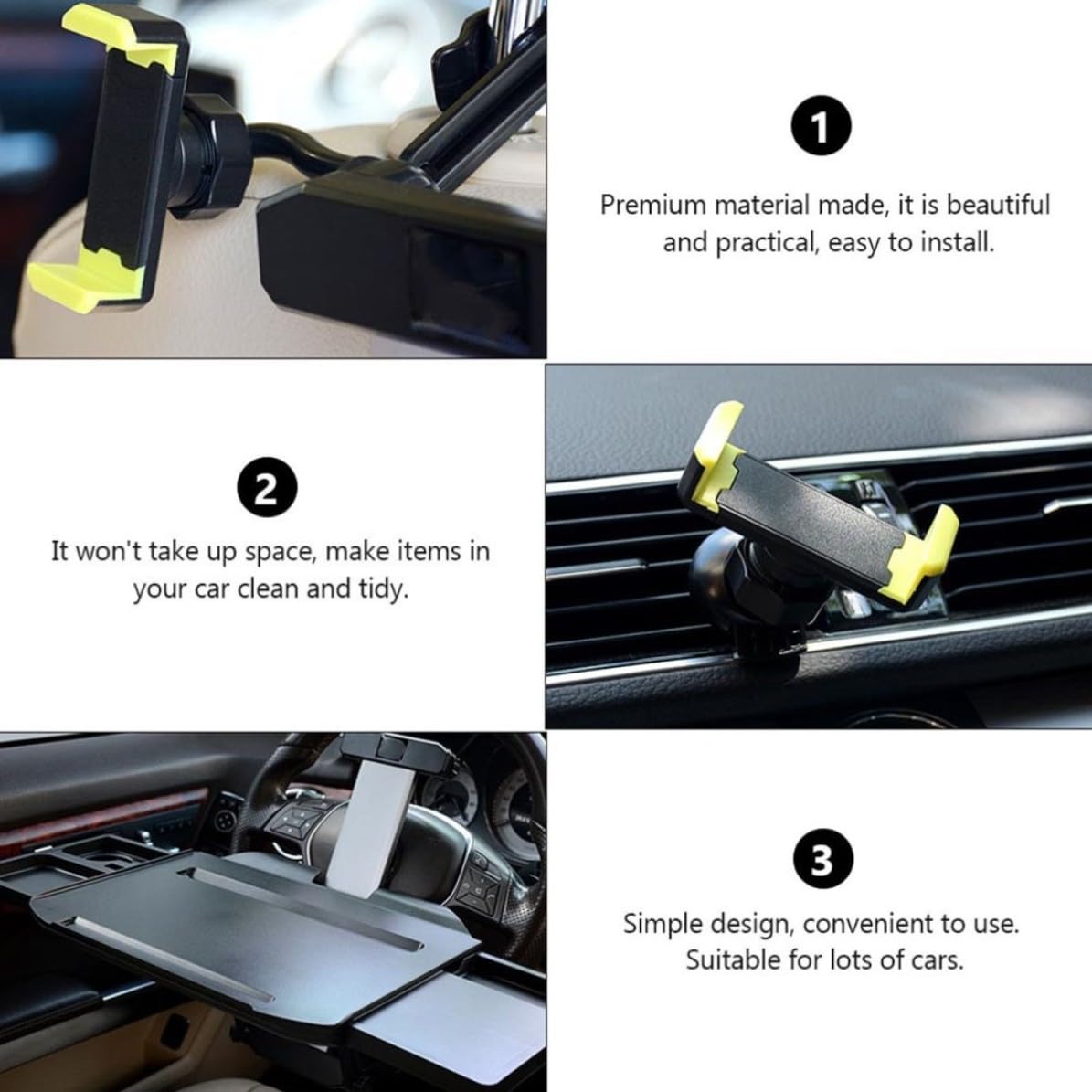 Mehrzweck Autotisch Klappbar aus Abs und Aluminiumlegierung für Auto