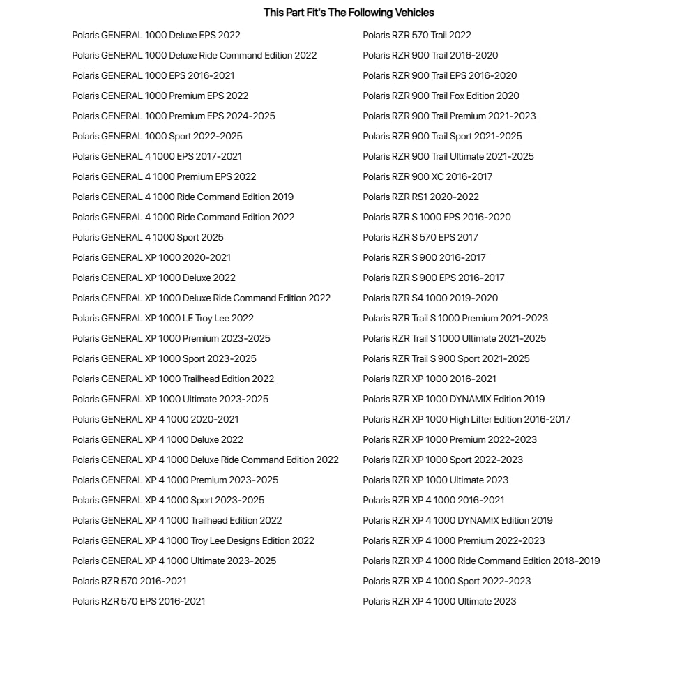 Tusk Belt Change Tool Kit For POLARIS GENERAL XP 4 1000 2020-2021