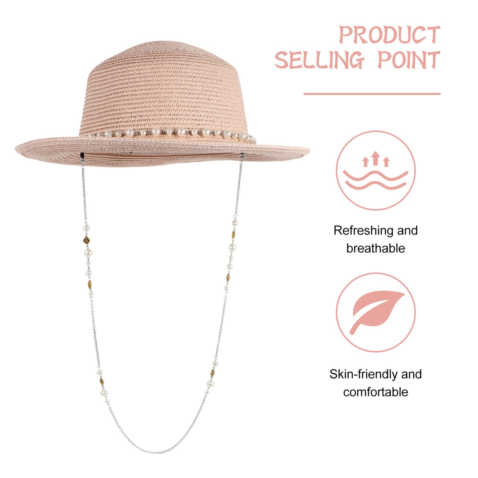 PACKOVE Sombrero de Sol Plano Gorro Sol Sombrero Sol protección Solar de Playa de para Hombre para el Sol Tapa Parasol de Mujer Papiro