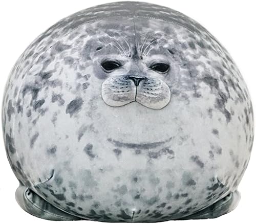 Almohada de felpa con bonito sello de 16 pulgadas juguete de peluche suave, peluche de sello de globo gordito para niños y niñas, decoración de