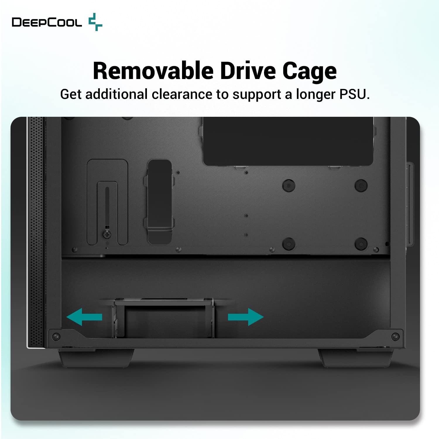 DeepCool MACUBE 110 WH PC Gaming Case Micro-ATX with Fan High-Airflow Panels Mid-Tower ATX Full-Size Magnetic Tempered Glass with Removable Drive HDD Cage and Built-in-Graphic Card Holder, White