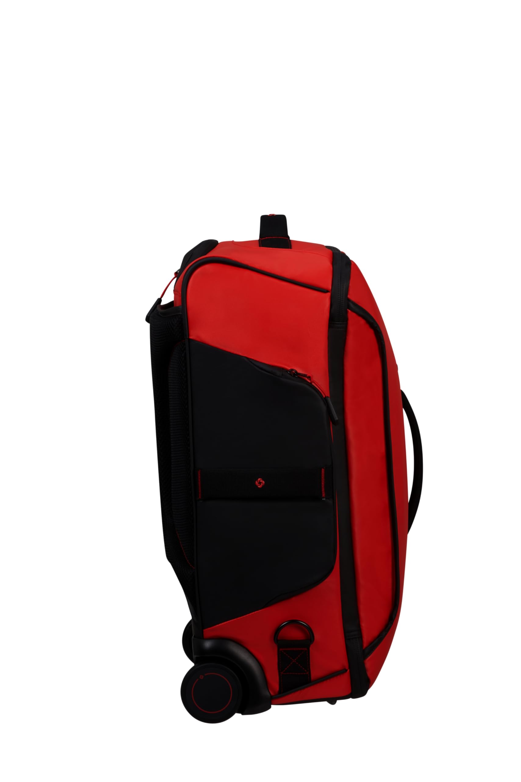 Samsonite - Paradiver Light - Bolsa de Lona con Ruedas, Rojo (Rojo Fuego), S (55 cm - 51 L), Mochila de Viaje para portátil con 2 Ruedas