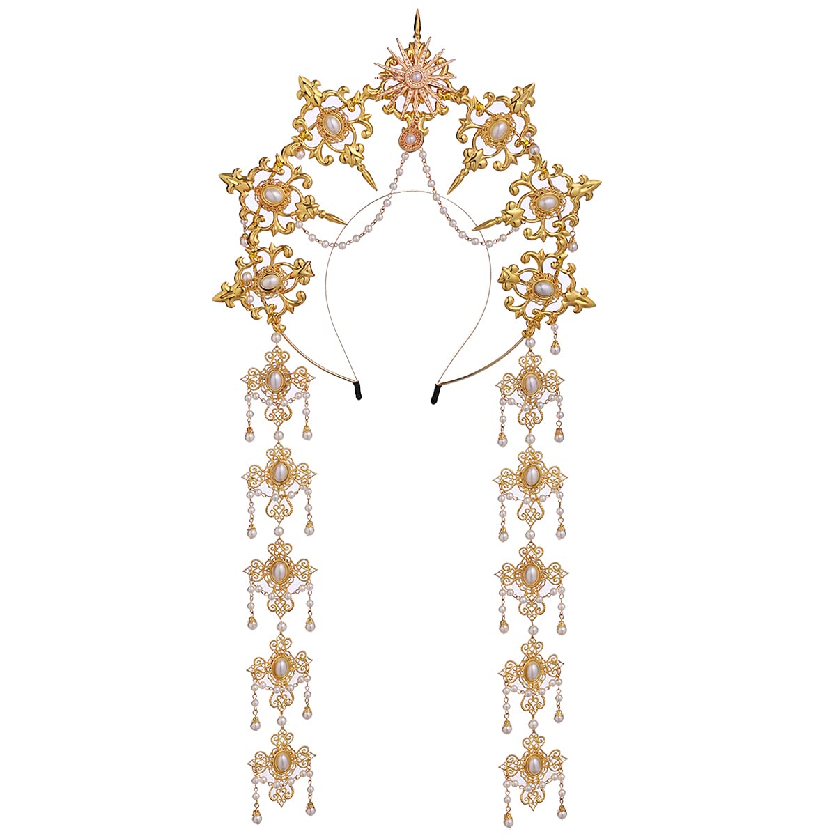 BLESSUME Halo Göttin Stirnband Damen Fasching Kostüm Accessoires