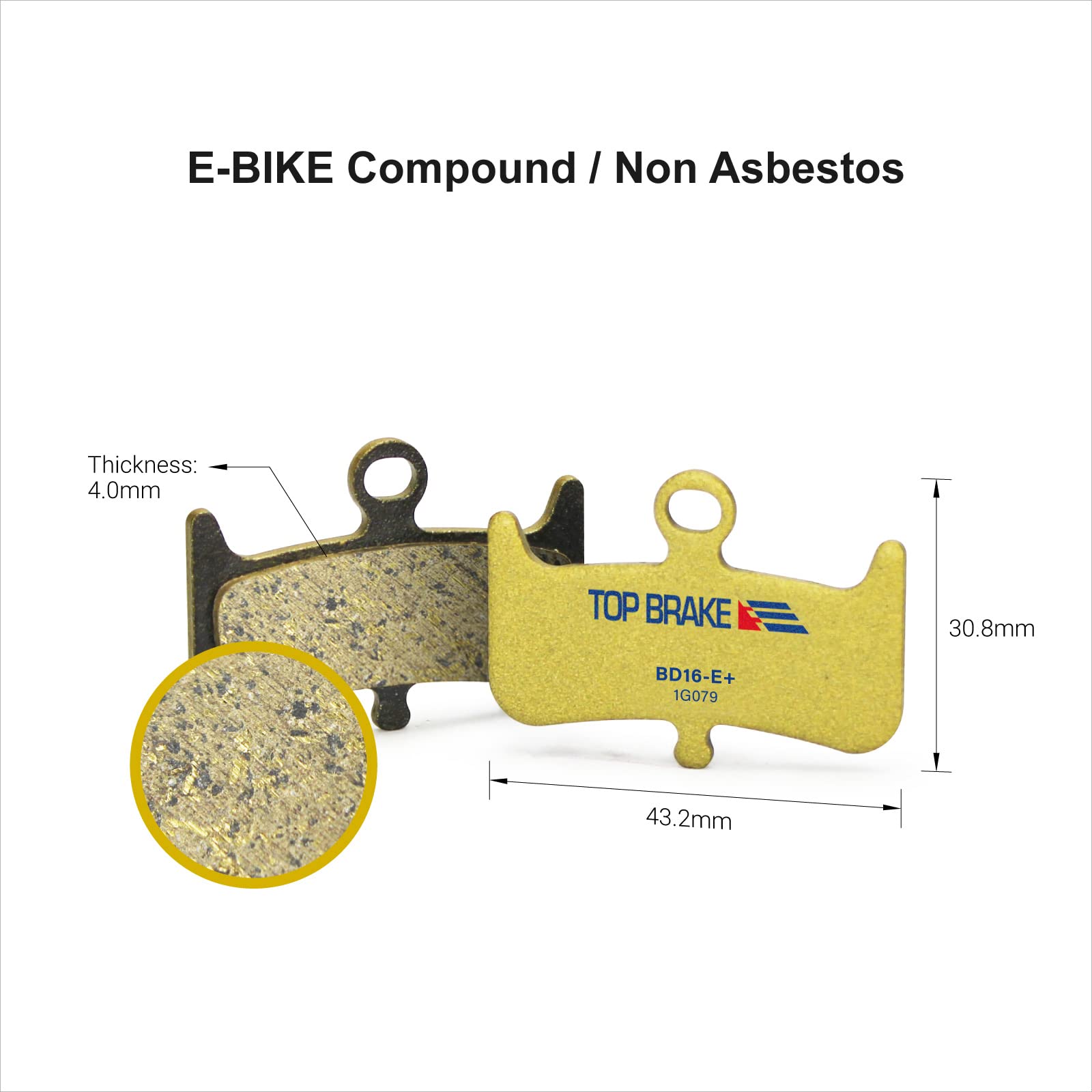 TOP BRAKE Plaquettes De Frein Céramique Pour Hayes Dominion A4 – VTT, Descente, E-bike, Silencieuses