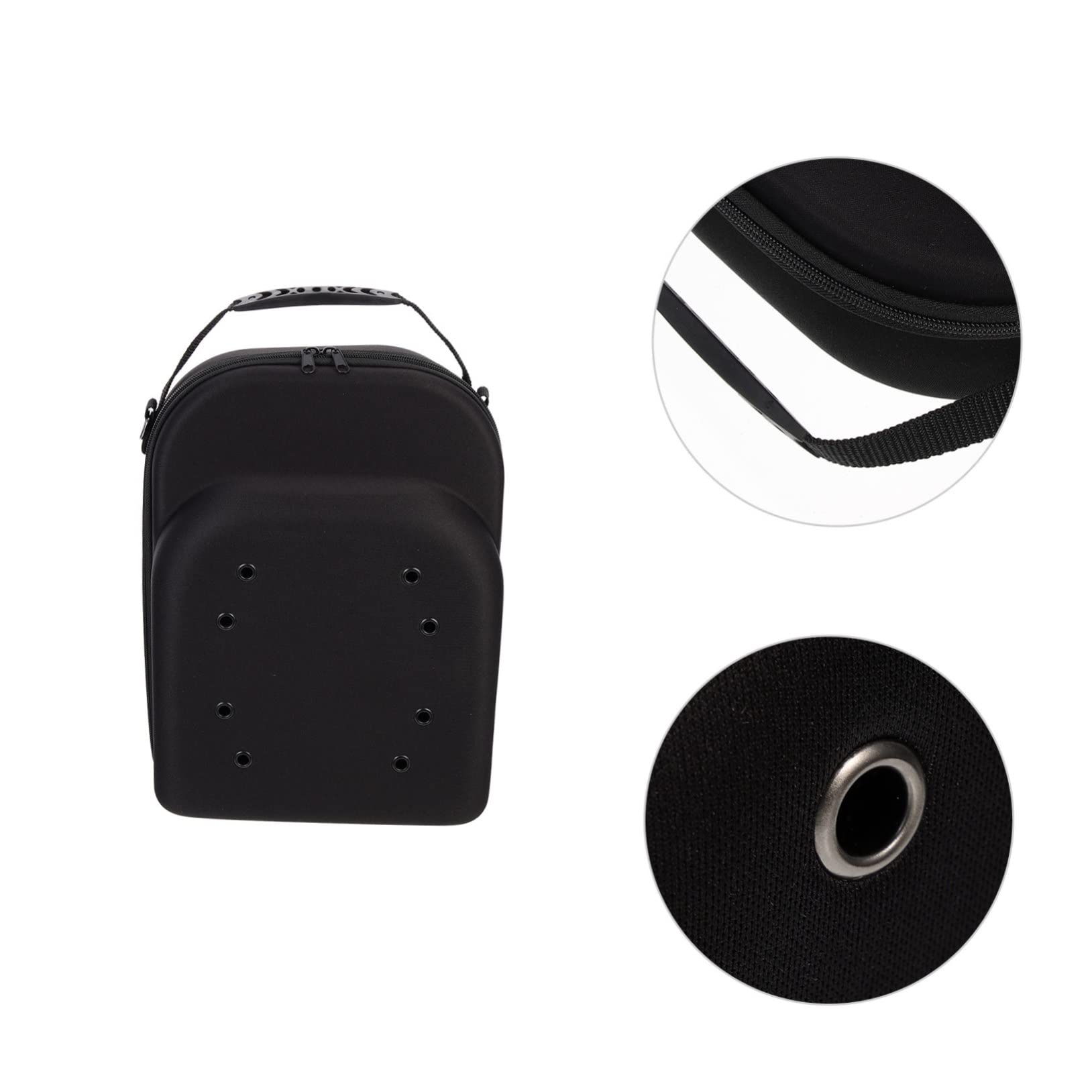 Caja para Sombreros de Viaje de Eva Negro Diseño Transpirable y Cremallera Suave, Estuche Protector Adecuado para Transportar Gorras de Béisbol