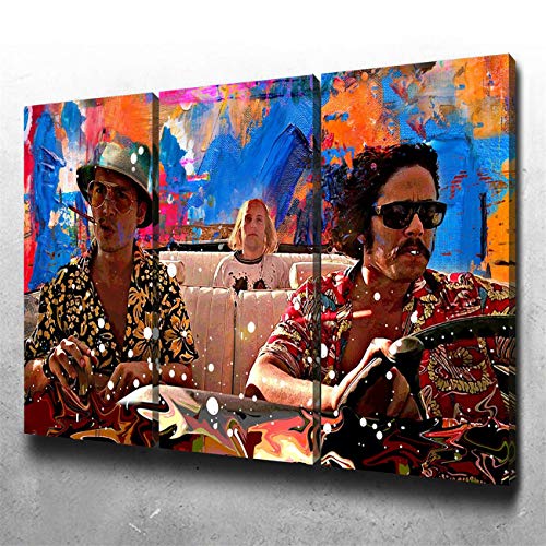 Natvva 3 Pieces Fear And Loathing Posters Prints Canvas Wall Art Painting Framed Modular Pictures For Living Room Home Decor #TOP8