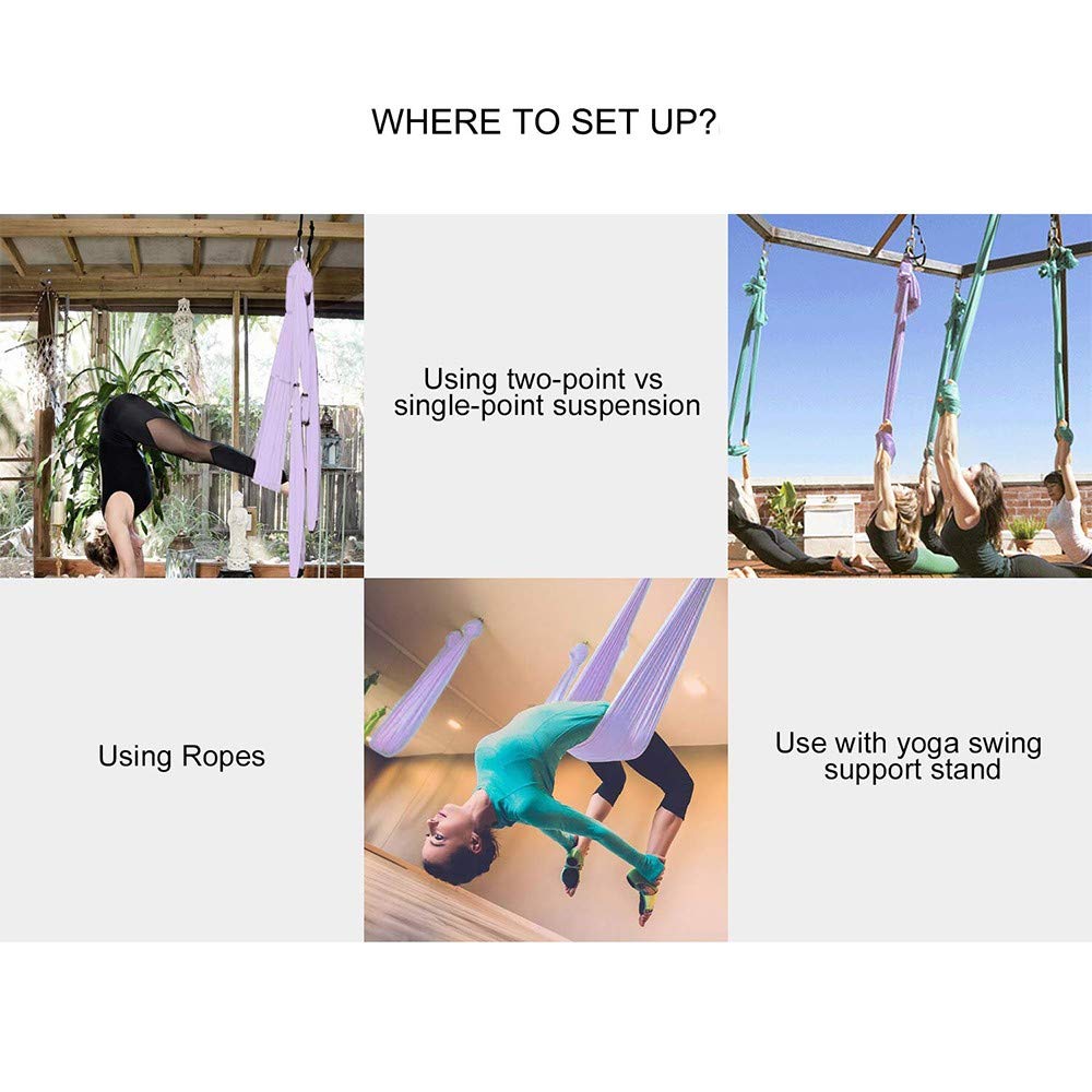 空中ヨガセット Amazon.co.jp: Aerial Yoga Swing Set with Ceiling Hooks 天井