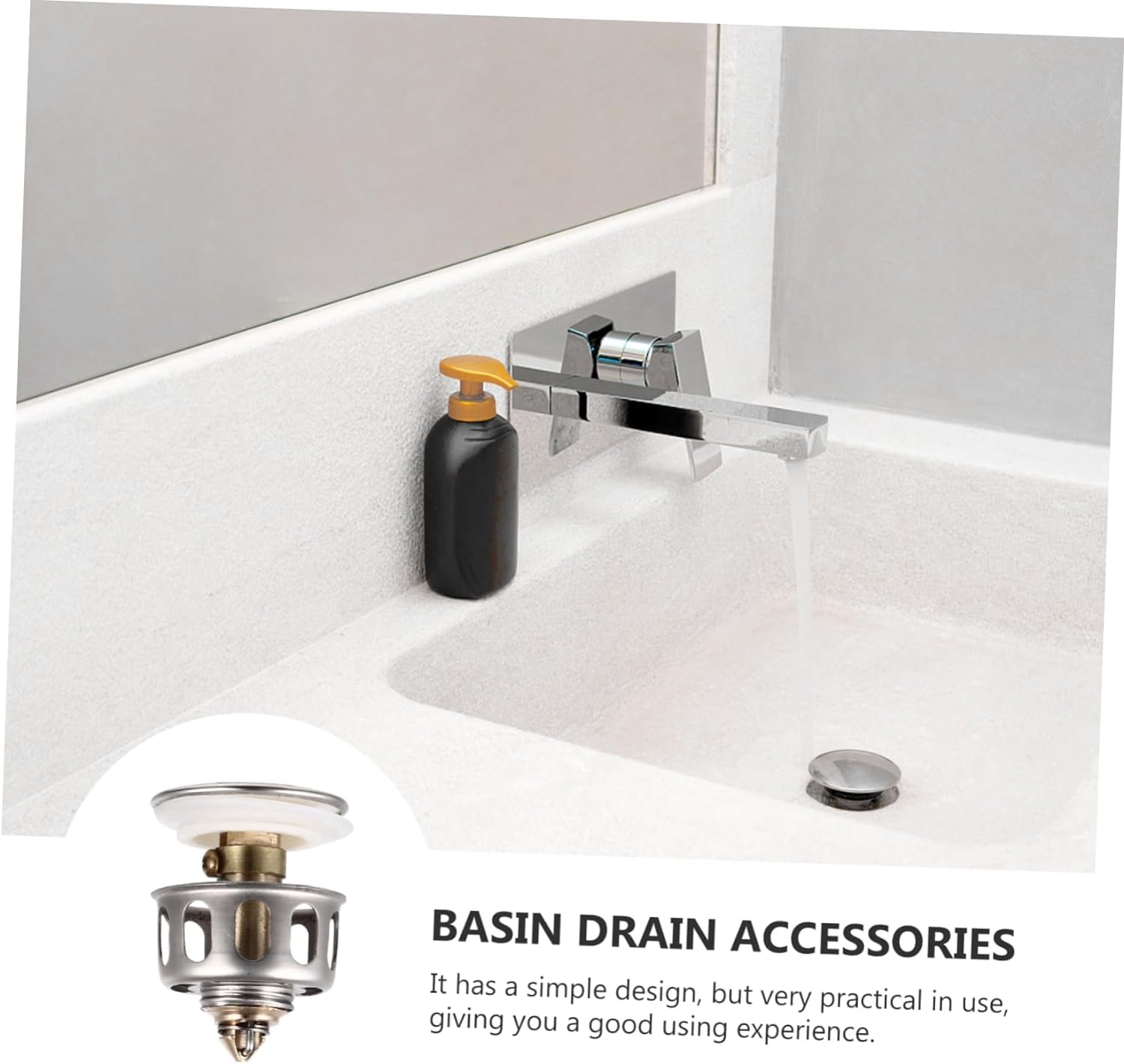 Tapón de filtro de baño, 4 piezas Colador Filtro de drenaje Filtro de drenaje anti obstrucción Accesorio for fregadero de cocina Tapón de drenaje for fregadero Tapón de drenaje de rebote for fregadero