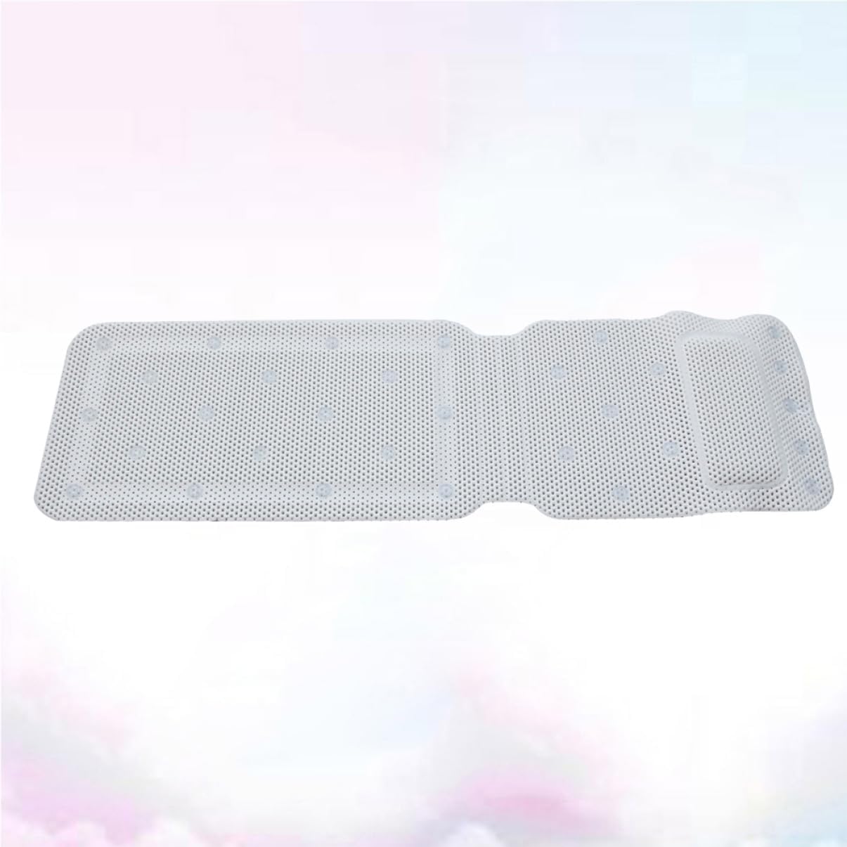 PVC Foam Hollow Bathtub Mat Suction Cups Non-Slip White for Bathroom Use Soft and Comfortable Bath Mat