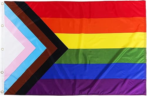 Miniatura 1 de TOPFLAGS Bandera del orgullo para exteriores, banderas de orgullo de progreso para exteriores, 10 x 15 pulgadas, grande, gay, bisexual, LGBTQ + arco