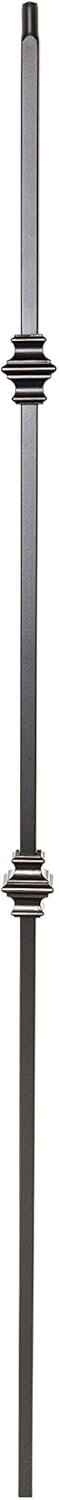 T61 - Iron Balusters - Double Knuckle - Hollow - 44 Tall - 1/2 Square - Box of 10 (Oil-Rubbed Copper)