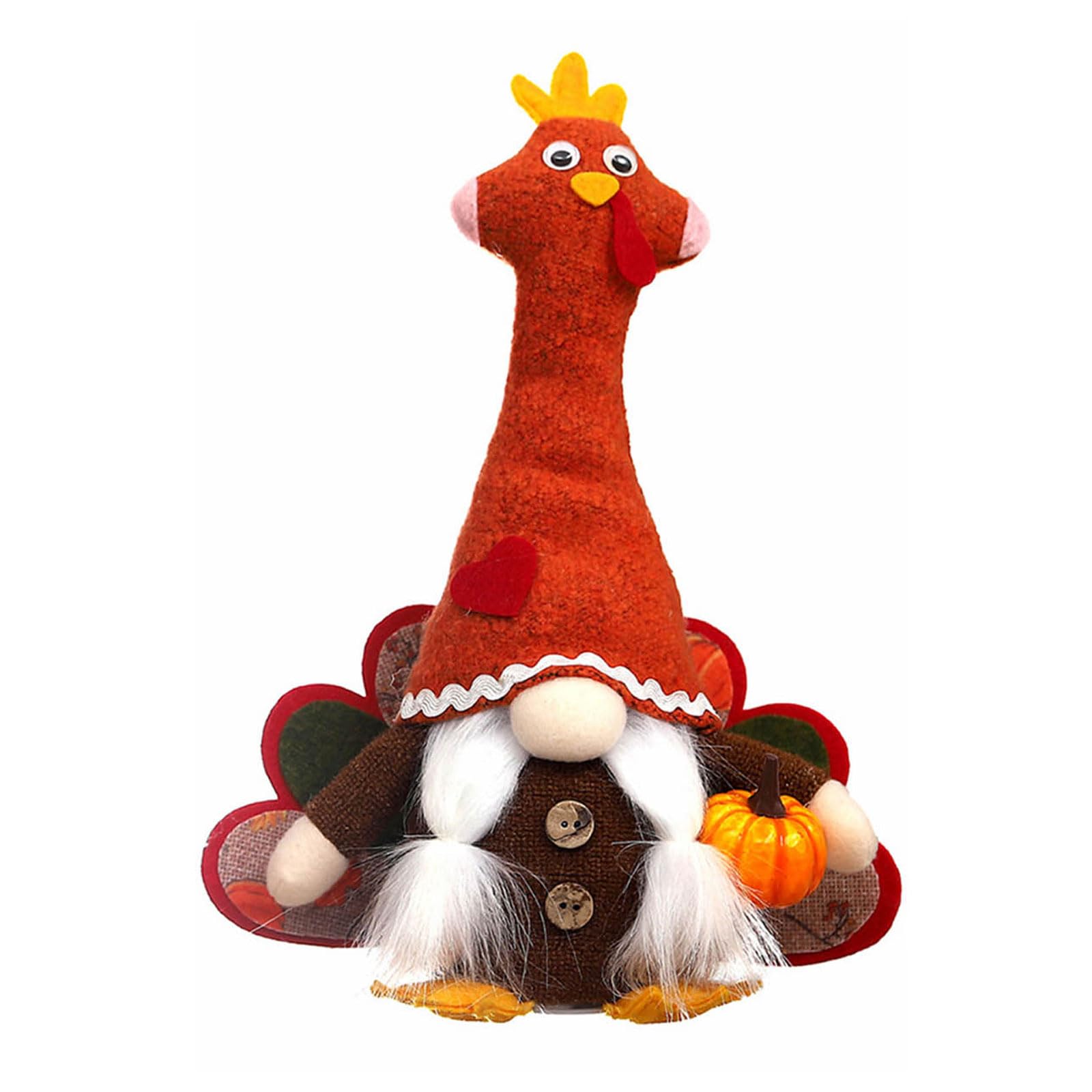 Hsioluted Thanksgiving Figurine Toy Plush Doll Ornament Homes Decoration Holiday Faceless Turkey Doll Party Supplies Thanksgiving Holiday Decoration Unique