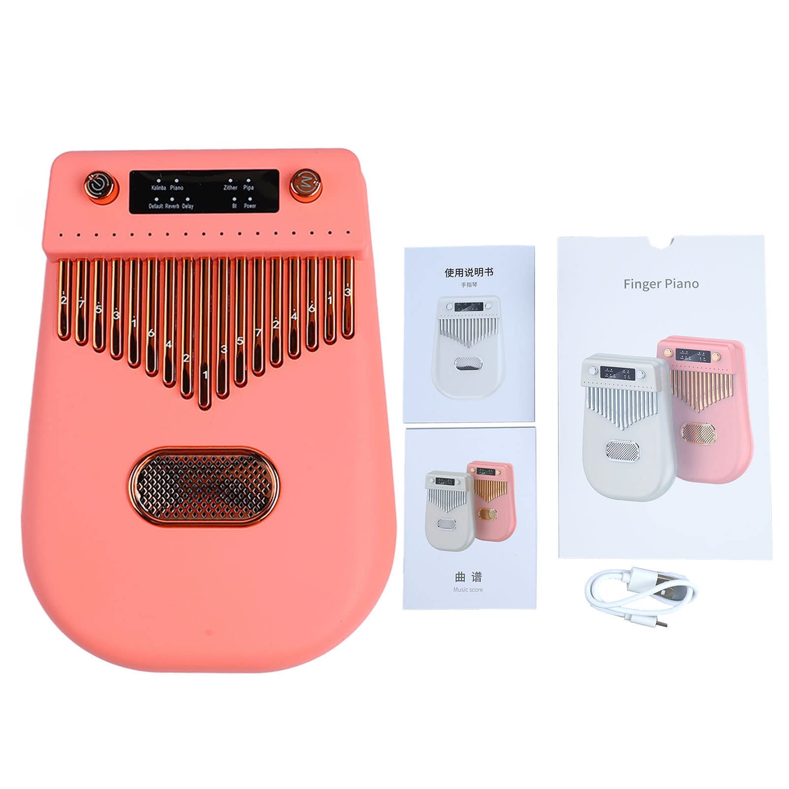 Kalimba 17 Tasti Thumb Piano per Bambini e Adulti Principianti Ideali con Strumenti a Tastiera Spartiti Colore Musicale (Roseo)