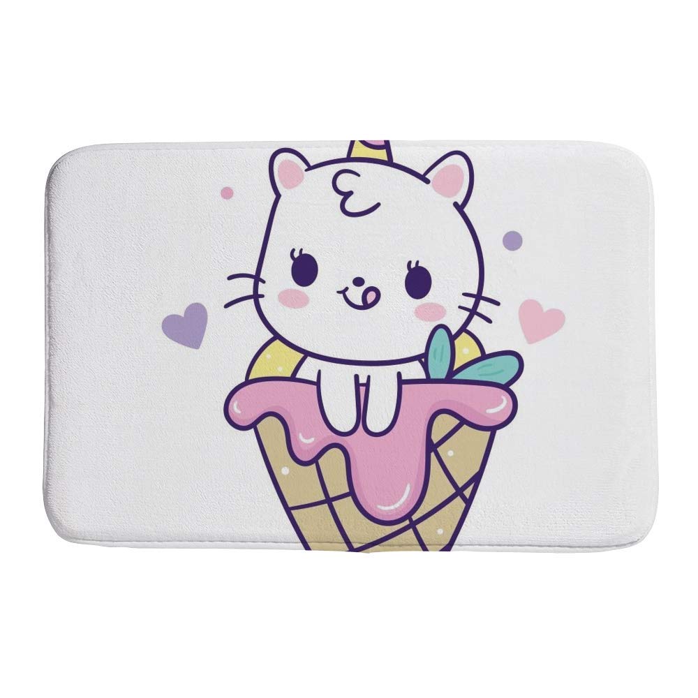 Tapis de bain antidérapant chat pour la salle de bain des enfants Ruchen
