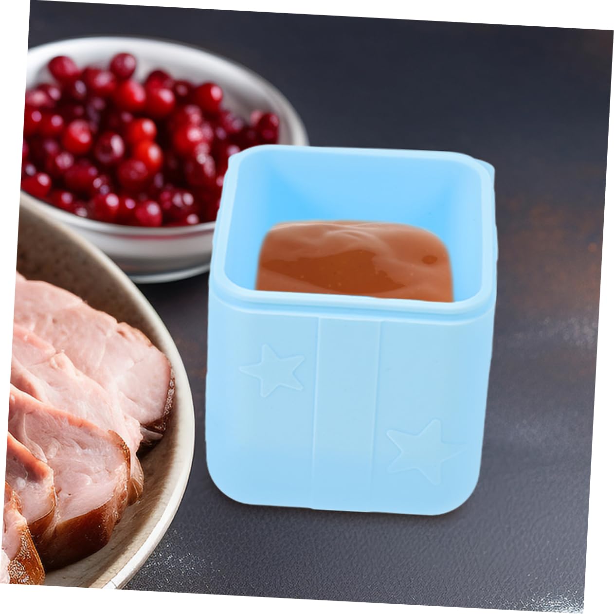 Cabilock 2 Set Di Mini Contenitori Per Condimenti Per Insalata Coperchi in Silicone Per Salse Contenitori Per Condimenti Per Scatole Da Pranzo 4 Pezzi * 2