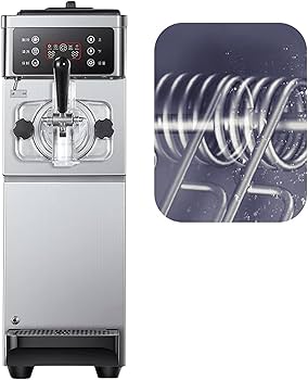 ソフトクリームメーカー　業務用　アイスクリーム Amazon.co.jp: WJW 業務用アイスクリームマシン 110V/60Hz 1200W